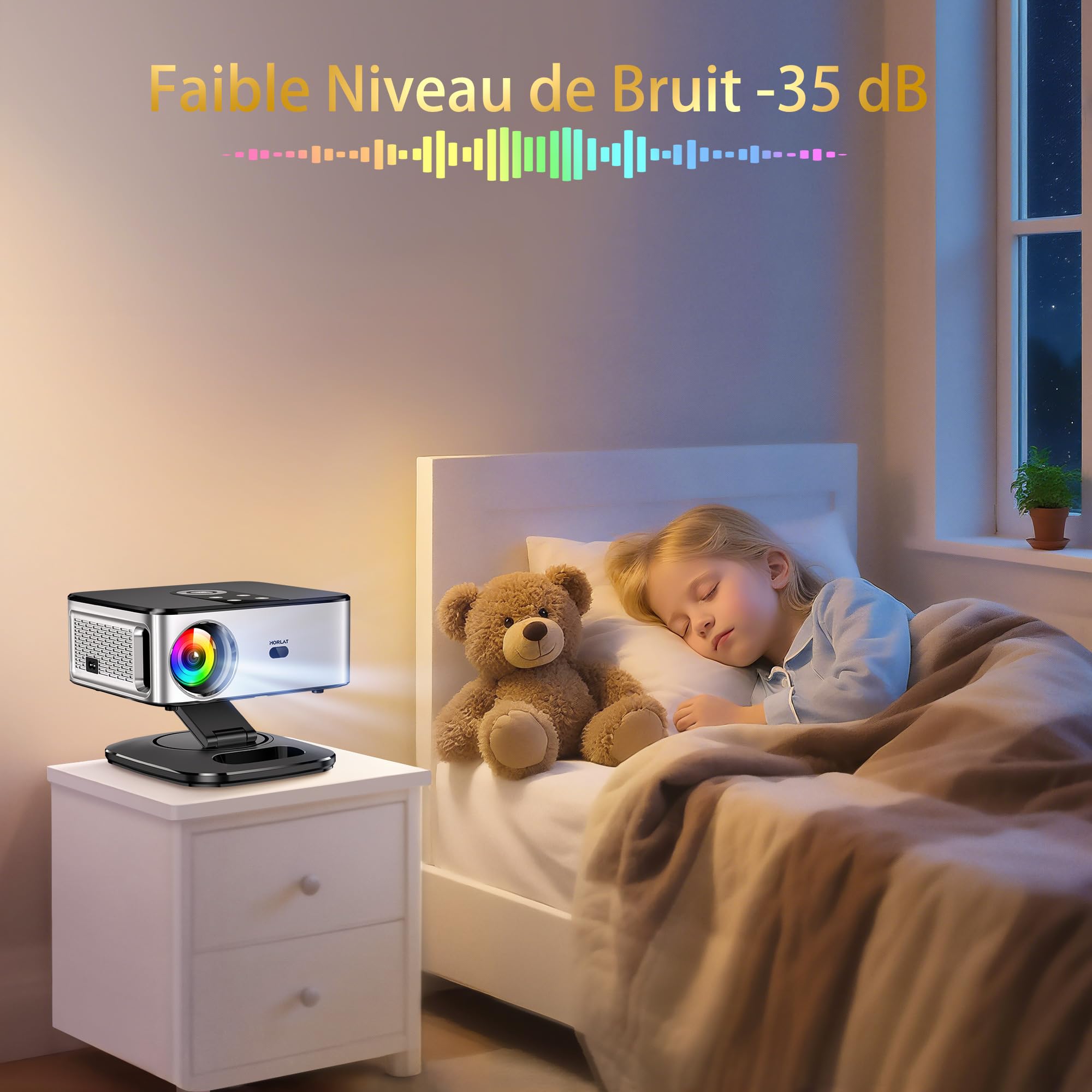 Videoprojecteur【1500 ANSI/Google TV/Netflix Officiel】 Projecteur 4K Supporté Auto Focus, Google Play Contrôle Vocal, Projector WiFi6 Bluetooth5.2, Retroprojecteur 38000 Lumen Home Cinéma
