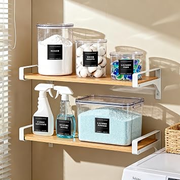 18Pcs Laundry Room Labels Waterproof Minimalist Black Home Organization Stickers for Bottles Jars Containers Laundry Storage Labels for Detergent Soap Cleaning Supplies