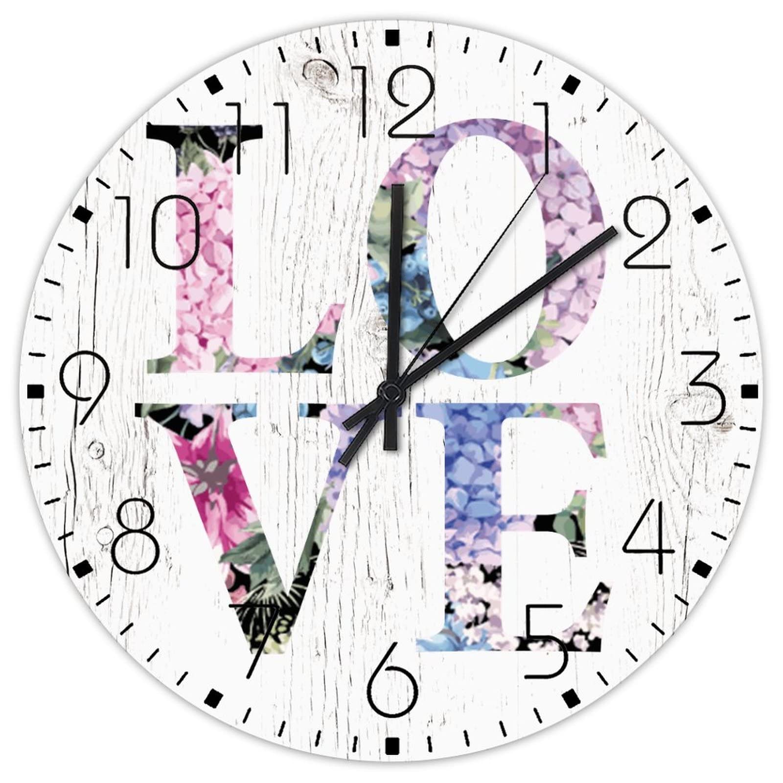 Horloge murale en bois 38 cm rétro pour la décoration de garage