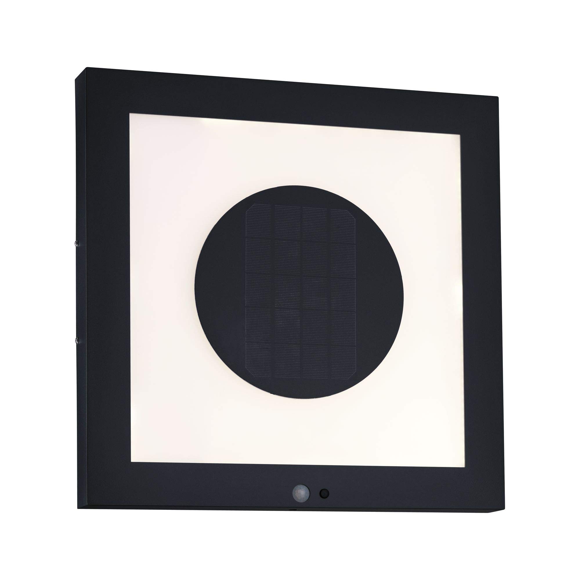 Paulmann Outdoor Solar Panel Taija mit Bewegungsmelder, 40 x 40 cm, IP44, 2 W, 90 lm, Warmweiß, Akku