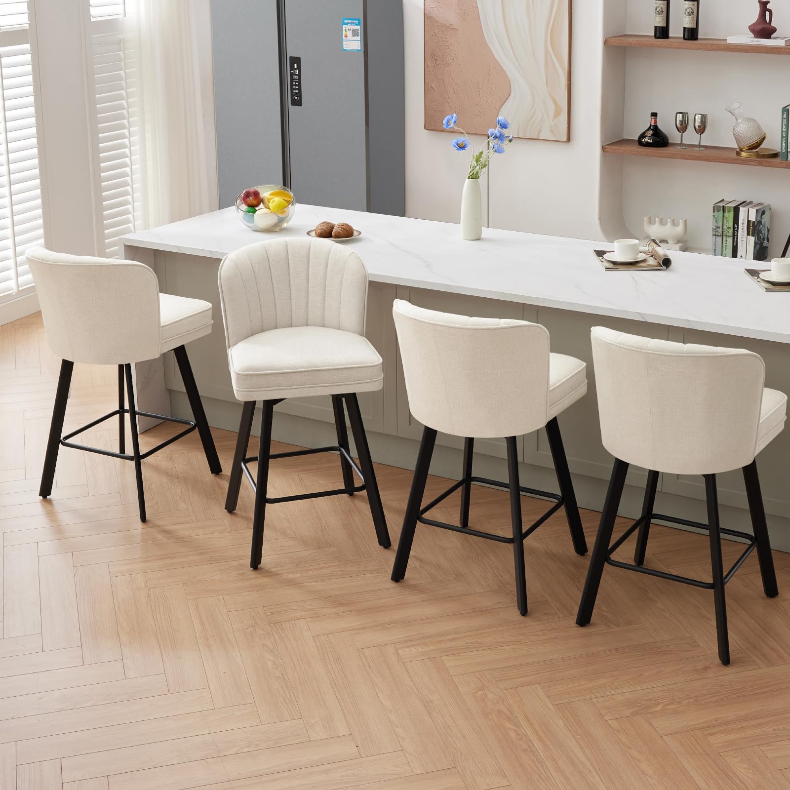 SAECKBERG Swivel Bar Stools
