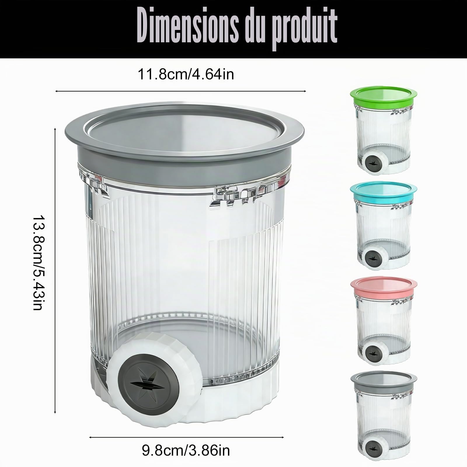 4 Pièces Bacs A Crème Glacée NinjaS,Récipients A Crème Glacée De Rechange,Pots Compatibles Avec Ninja,Récipient Pour Ninja Pour Sorbetières Et Desserts Glacés,Sans BPA, Compatible Lave-Vaisselle