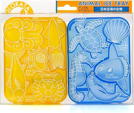 Amazon Co Jp カロラータ アイストレー チョコレート型 シリコン 電子レンジ対応 日本近海の生物 マグロ イルカ 製氷皿 横10 縦13 5 厚さ2 8 ホーム キッチン