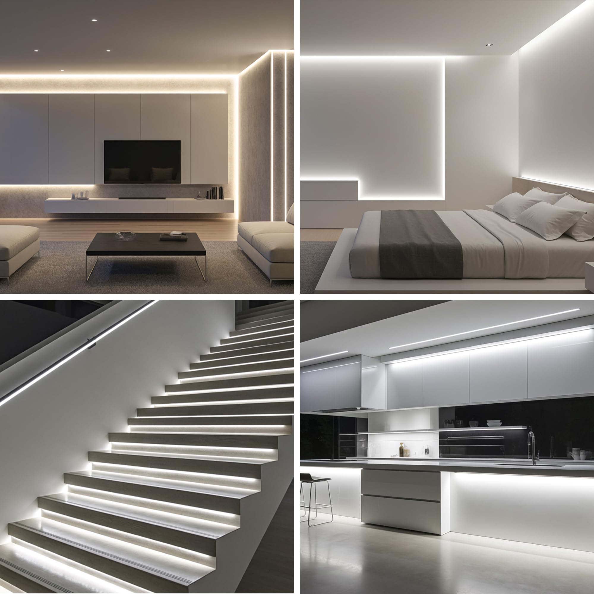 Shine Plus LED Eckprofil 2 m x 30 Stücke, Aluminium eloxiert, Profil 45 Grad V Form, für LED Streifen bis 10 mm
