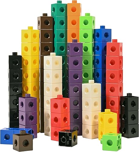 Miniatura 19 de edxeducation Cubos de enlace Juego de 100 Cubos de conteo Juguetes de clasificación de colores Manipulativos matemáticos para preescolares