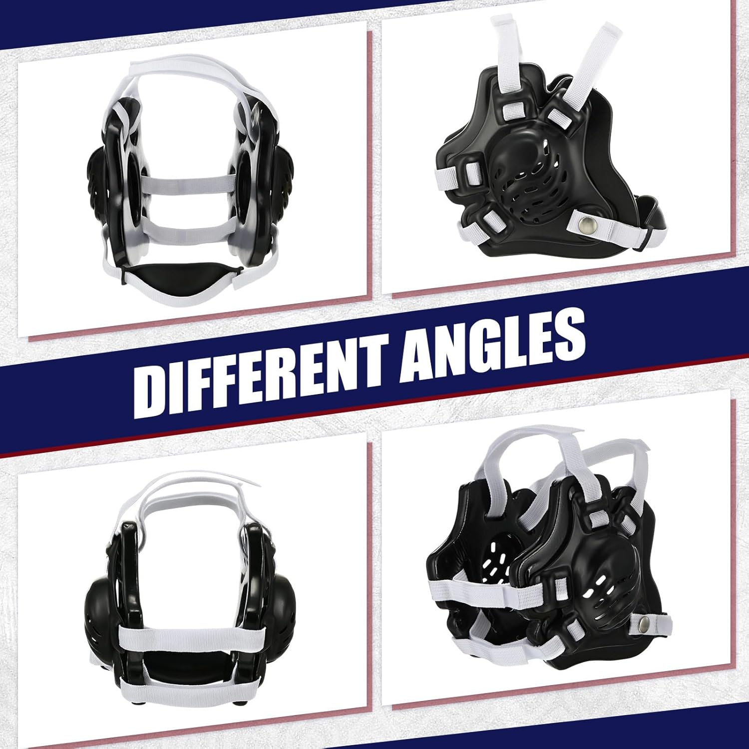 Wrestling Headgear Youth Kids Head Gear with MMA Cup Earguard for Men Youth Boxing MMA BJJ Jiu Jitsu - Image 2