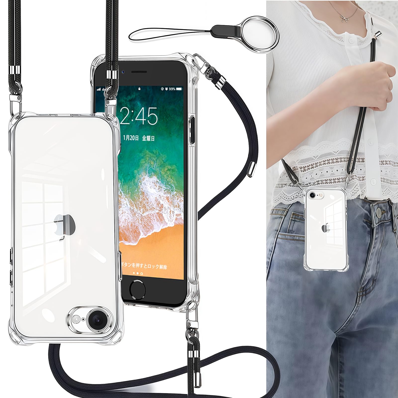 OJBSEN iPhone SE3/2 用ケース アイフォン SE 第3世代/第…