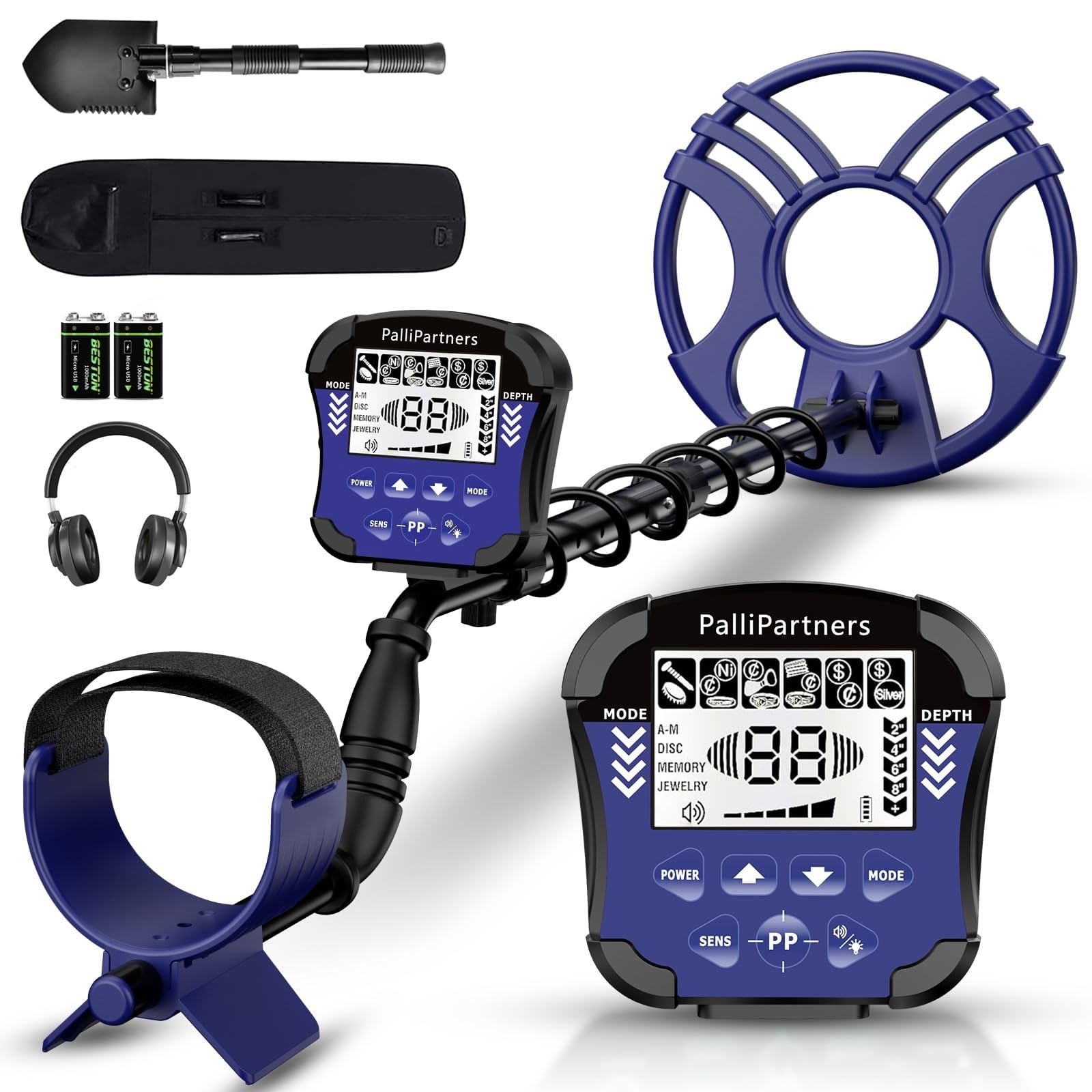 Metal Detector for Adults Waterproof-Professional Higher Accuracy Gold Detector with LCD Display,5 Mode,Advanced DSP Chip 12" Coil(Purple)