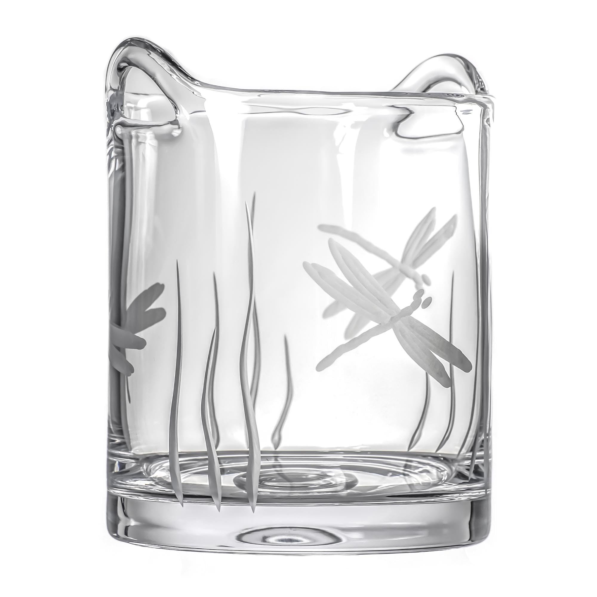 Rolf Glass Dragonfly Ice Bucket | Glass Champagne Ice Bucket | Lead-Free and Diamond-Wheel Engraved | Designed and Engraved in the USA | Nature-Inspired Design