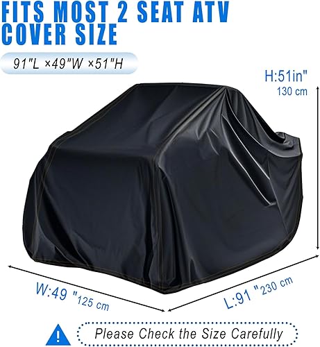 Miniatura 2 de Cubierta Universal XL ATV, Cobertura Grande para Quad de 4 ruedas de Ajuste Amplio para Polaris Sportsman, Honda Foreman FourTrax, CFMOTO Cforce,