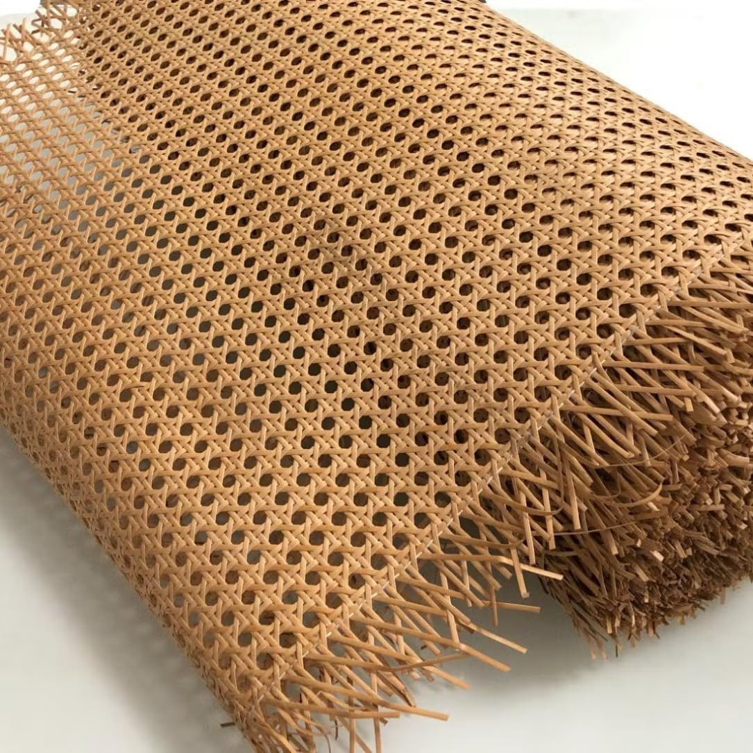 AJ Quality Plastic Cane Webbing for Caning Projects Natural Pre - Woven Open Mesh Cane - PE Rattan Cane Webbing Rattan Roll Cabinet Chair (Chocolate Brown) (24x36 inch)-image-25