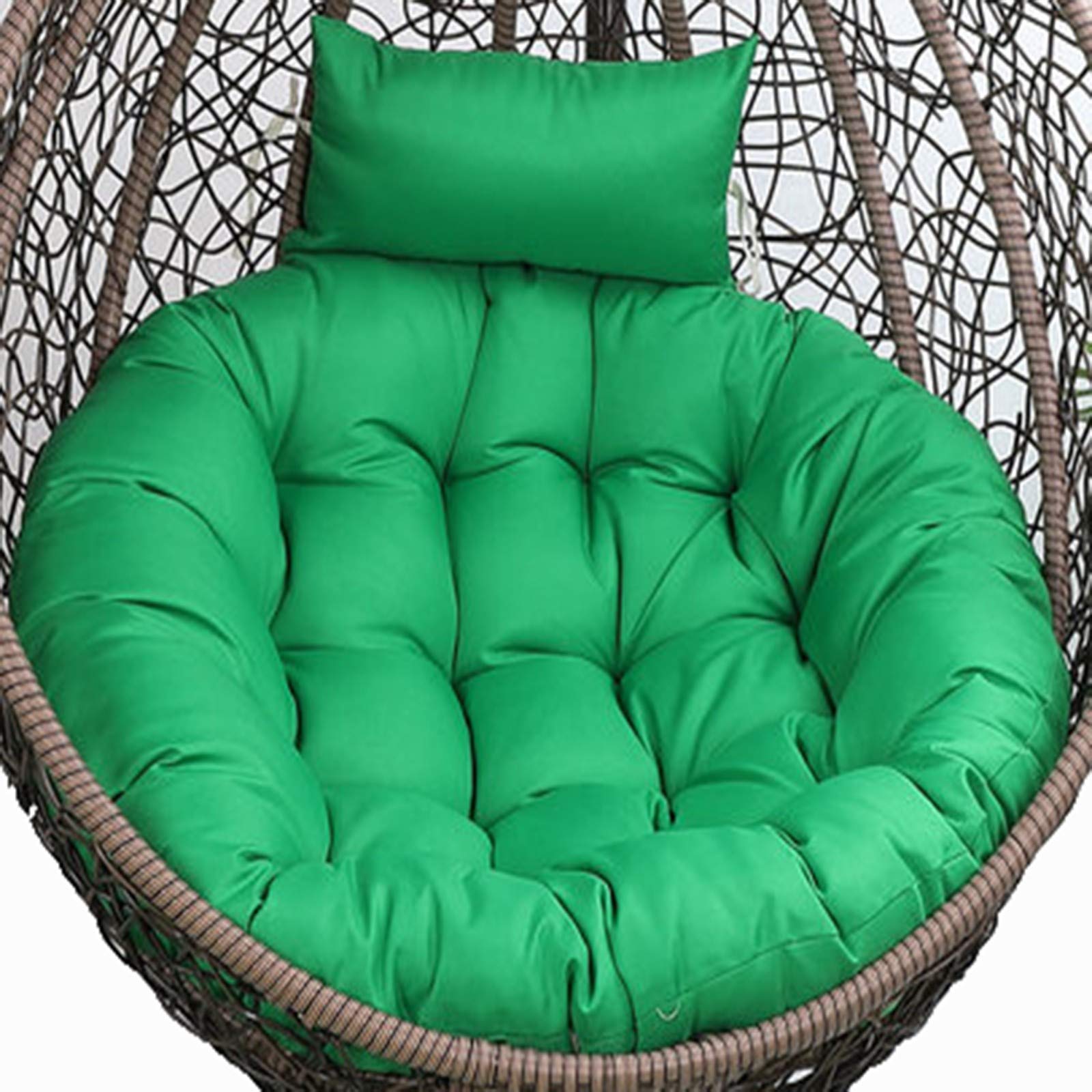 Tapete grueso lavable Lar color verde profundo para silla de huevo colgante de jardin