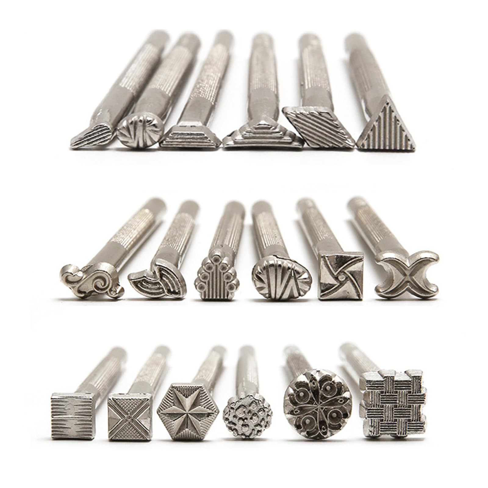 Herramientas de Artesanía en Cuero Kit de Sellos para Cuero para Repujado en Cuero Manualidades DIY-Set 04 18pcs