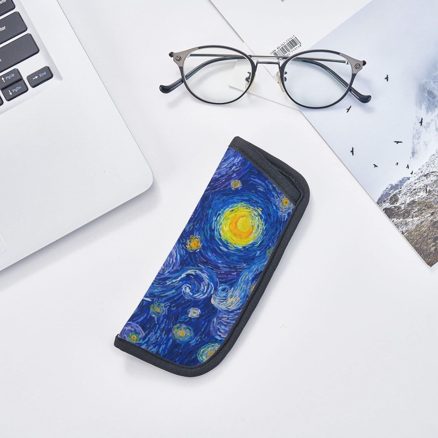 Giinly Glasses Case Eyeglass Sunglass Case Soft Pouch Slim Portable Eyeglasses Sleeve - Image 6