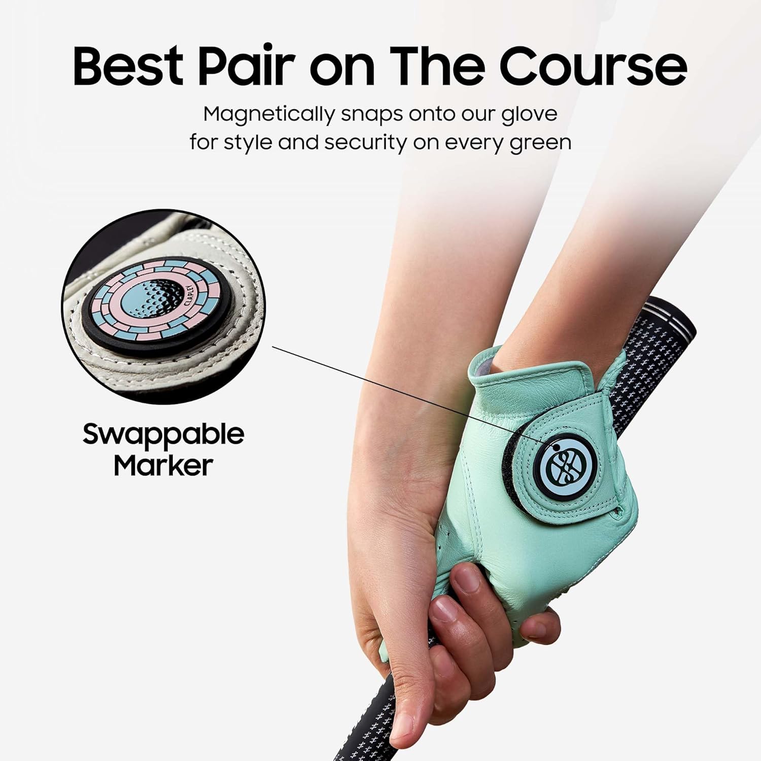 Clapley Ball Markers, Premium Gift Box Set for Golfer, 4pcs Stainless Steel & Oven-Cured Enamel, Eye-catching & Easy to spot, Pair with Magnetic Glove & Clip