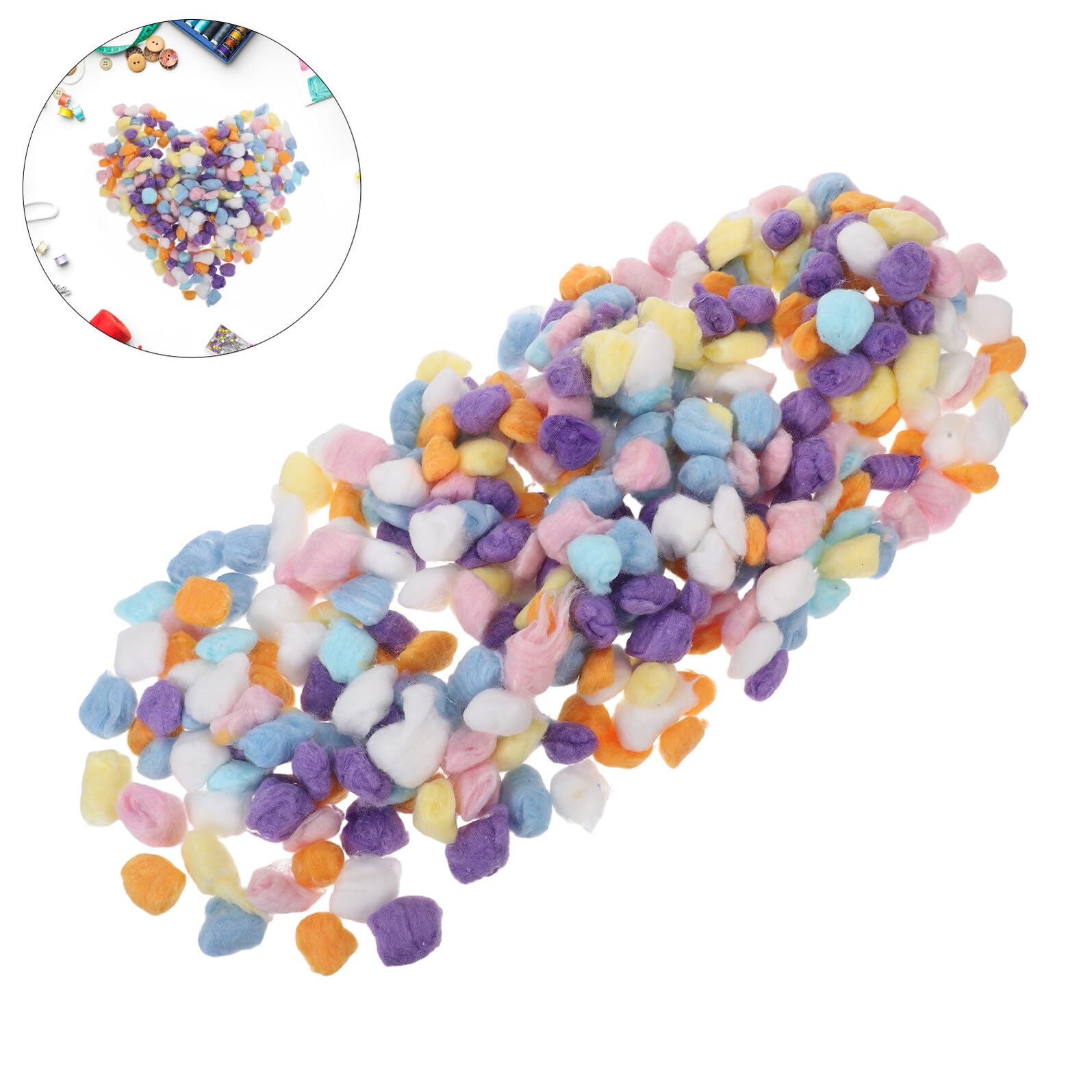Ponpon Colorati in Cotone per Lavoretti, 1 Sacchetto 500g | Sfusi e Soffici, per Arti DIY e Addobbi Domestici, per Attività Creative in Famiglia