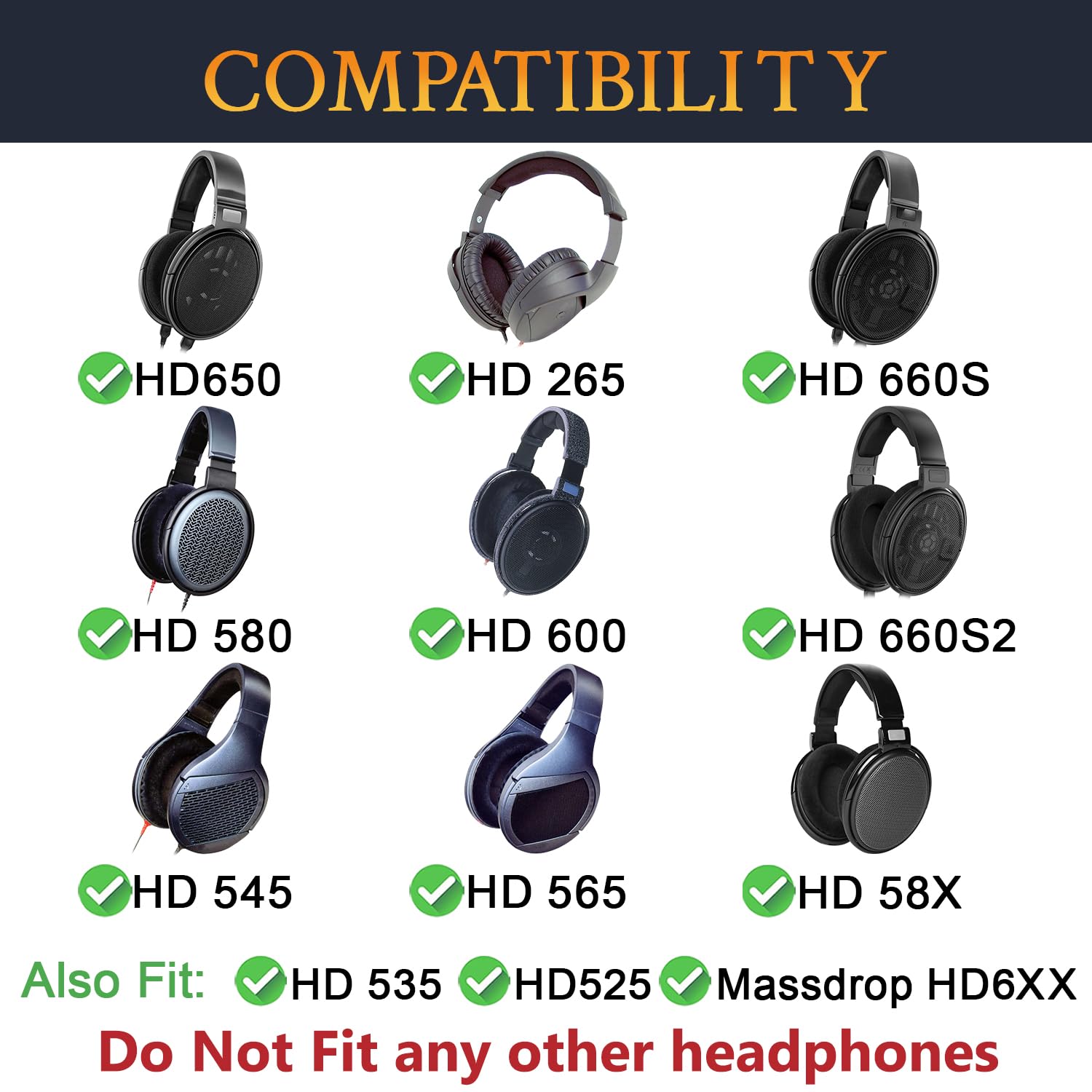 SOULWIT Kopfhörer Kabel für Sennheiser HD660S/HD660S2/HD650/HD600/HD580/HD58X/HD565/HD545/HD535/HD525/HD265, Verlängerungskabel (6N OCC-Kupfer) mit 3,5mm Stecker, 6,35mm Adapter–PVC (1,2m/4 ft)
