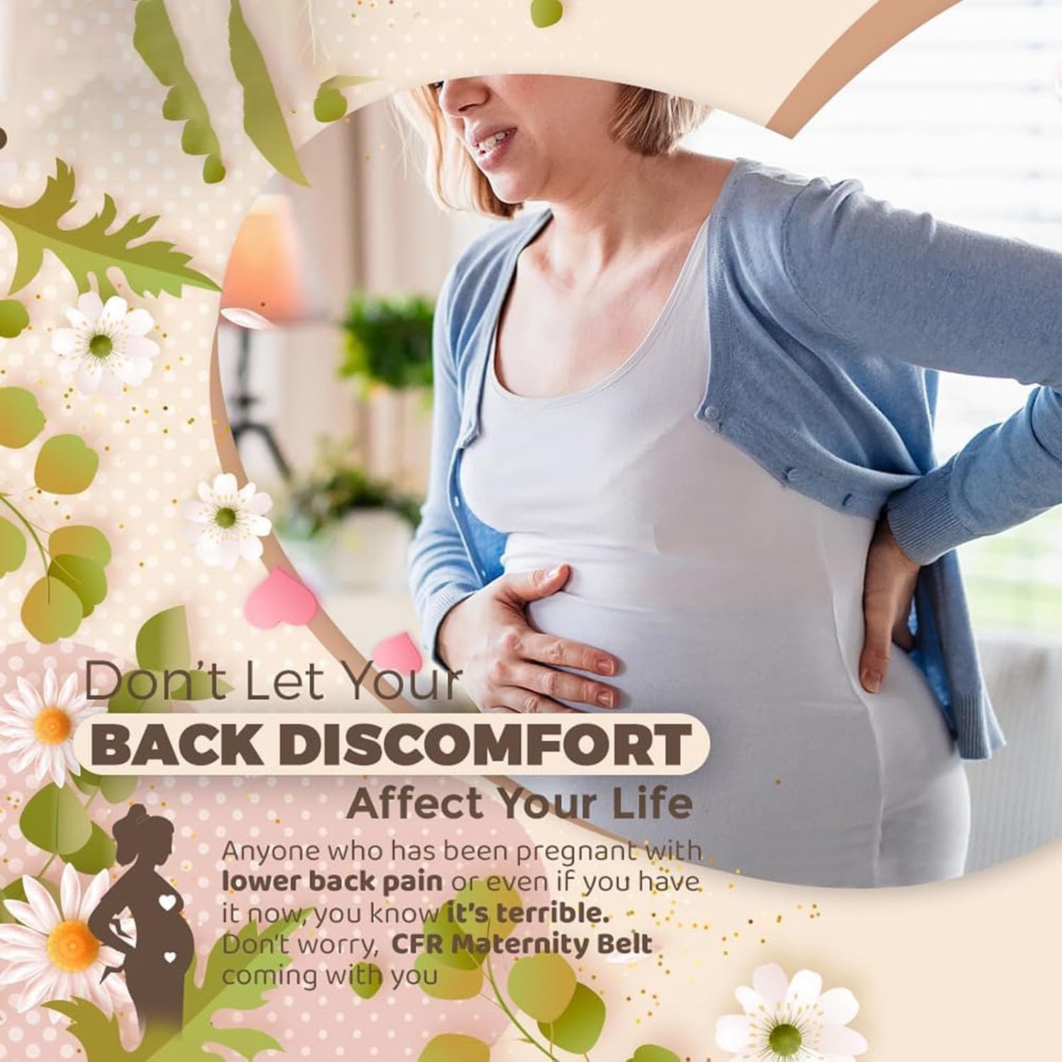 Mutterschaftsstützgürtel, Stützgürtel Für Schwangere Frauen, Band Bauch Pregy Gürtel Zur Unterstützung Von Bauch, Taille, Becken Und Rücken, Skin, L