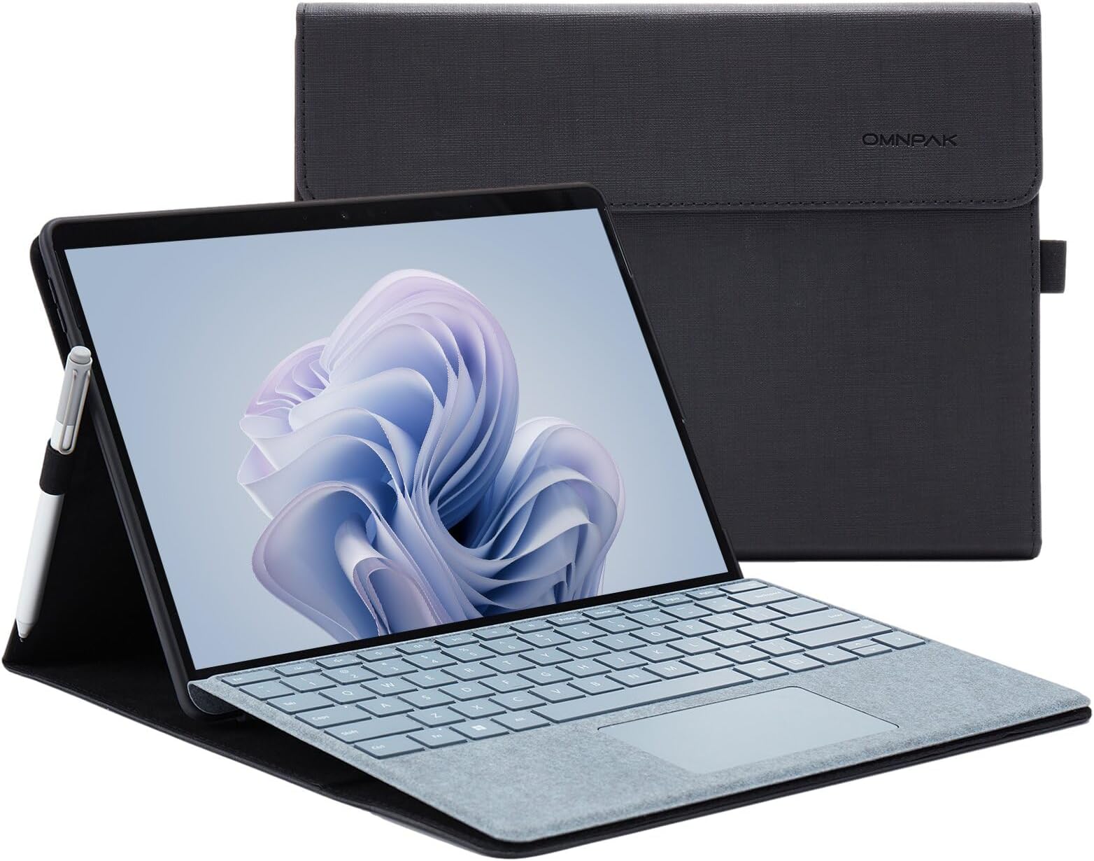 Omnpak Microsoft Surface Pro 11 / Surface Pro 10 (2024) / Surface Pro 9 (2022) Case, Microsoft Dedicated Protective Cover, Built-in Surface Protection, Multi-Viewing Angles, Stand for Keyboard