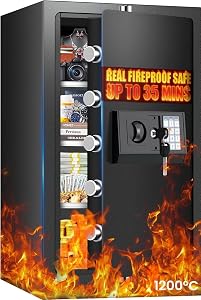 FOWORE 75ex Fireproof Safe, 7.8 Cu Ft