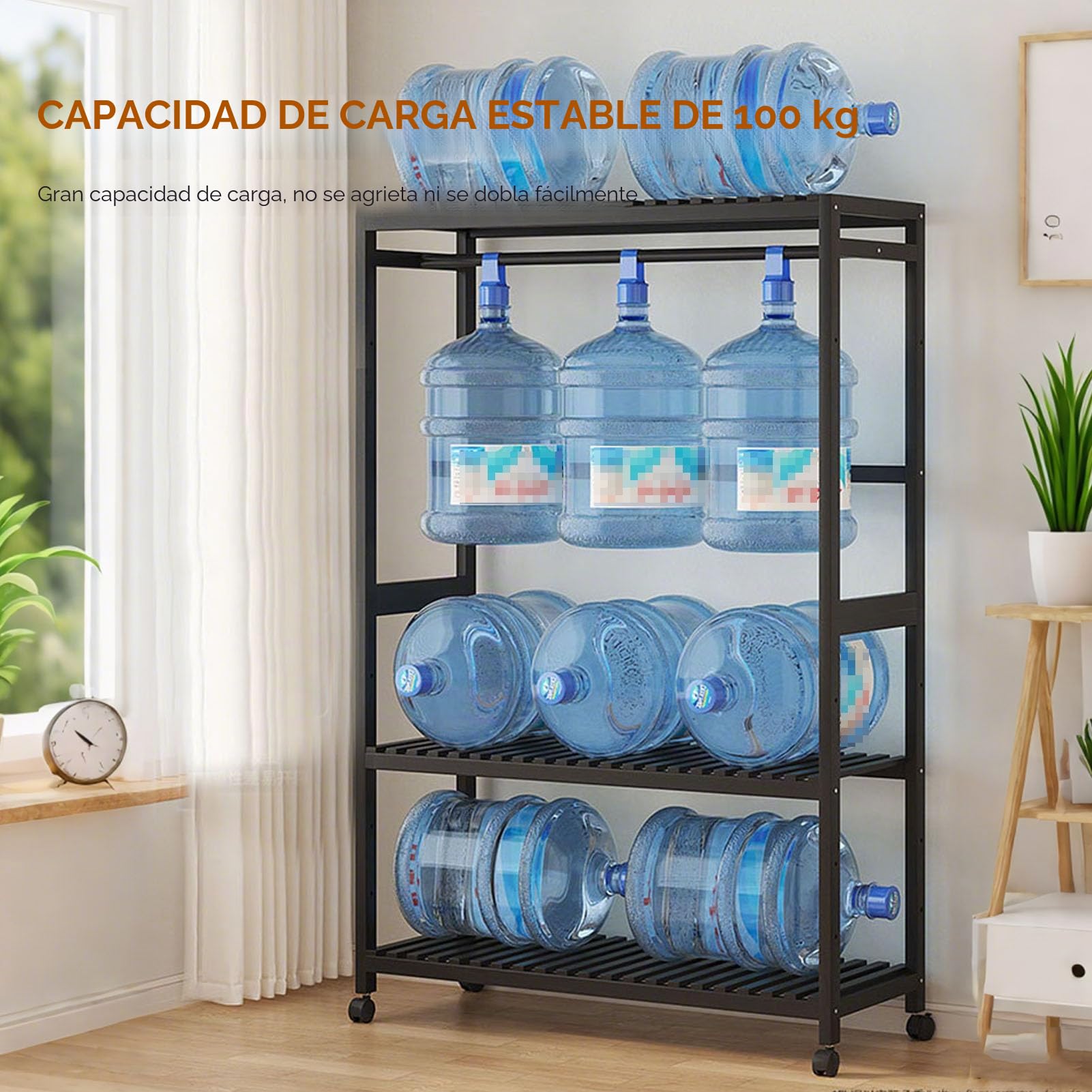 Perchero resistente con ruedas, armarios abiertos para dormitorio, capacidad de carga de 100 kg, perchero independiente para entrada, guardarropa, balcones y dormitorios