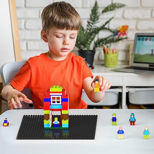 Miniatura 47 de Placas de base clásicas, paquete de 10 ladrillos de construcción grandes de 10 x 10 pulgadas, compatibles con todas las principales marcas, regalo