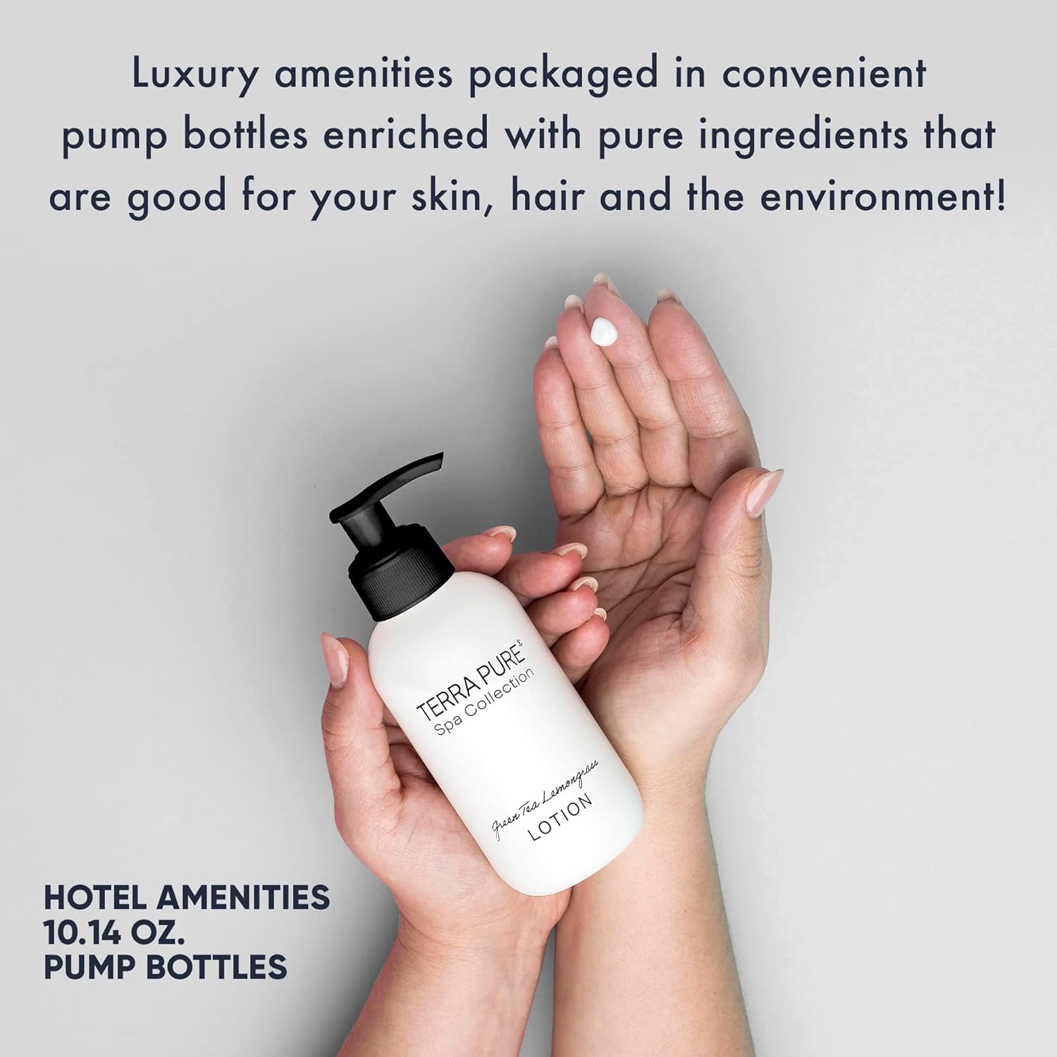 Terra Pure Lotion | Spa Collection | Hotel Amenities in Pump Bottle | 10.14 oz. / 300 ml (Case of 12)