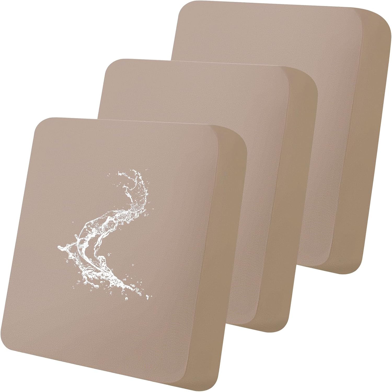 Smiry Waterproof Couch Cushion Covers, Stretch Washable Sofa Cushion Cover, Soft Sofa Slipcover Elastic Non-Slip Furniture Protector for Pets, Kid (3 Pack,Mocha)
