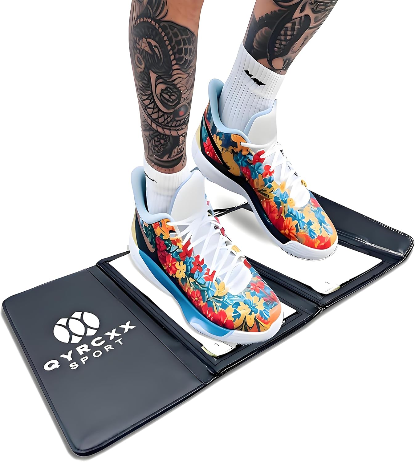 Portable Basketball & Volleyball Sticky Mat - 60 Traction Sheets, Foldable, Reusable, Non-Slip Traction Board for Court Shoe Grip Enhancer, Perfect for Hardwood Floors - Traction Mat for Sport Courts