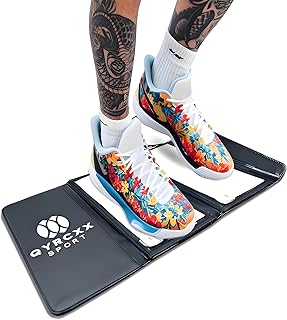 Portable Basketball & Volleyball Sticky Mat - 60 Traction Sheets, Foldable, Reusable, Non-Slip Traction Board for Court Shoe Grip Enhancer, Perfect for Hardwood Floors - Traction Mat for Sport Courts