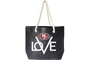 49ers Gift Bag: Littlearth NFL Love Rope Eco-Friendly Shopping Beach Tote