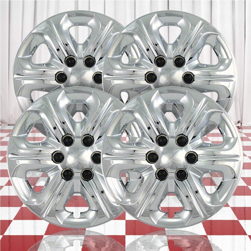 Set of 4 17" Screw-on Chrome Hubcaps for Chevy Traverse 2009-2017