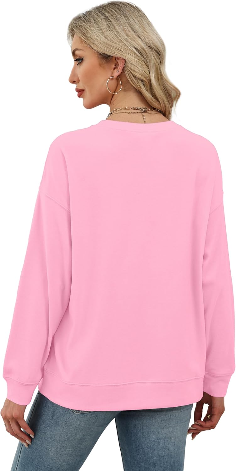 RUMIA Women's Crew Neck Sweatshirt Loose Pullover Long Sleeve Shirts Soft Tops for Women Fall Clothes 2025 - Image 5