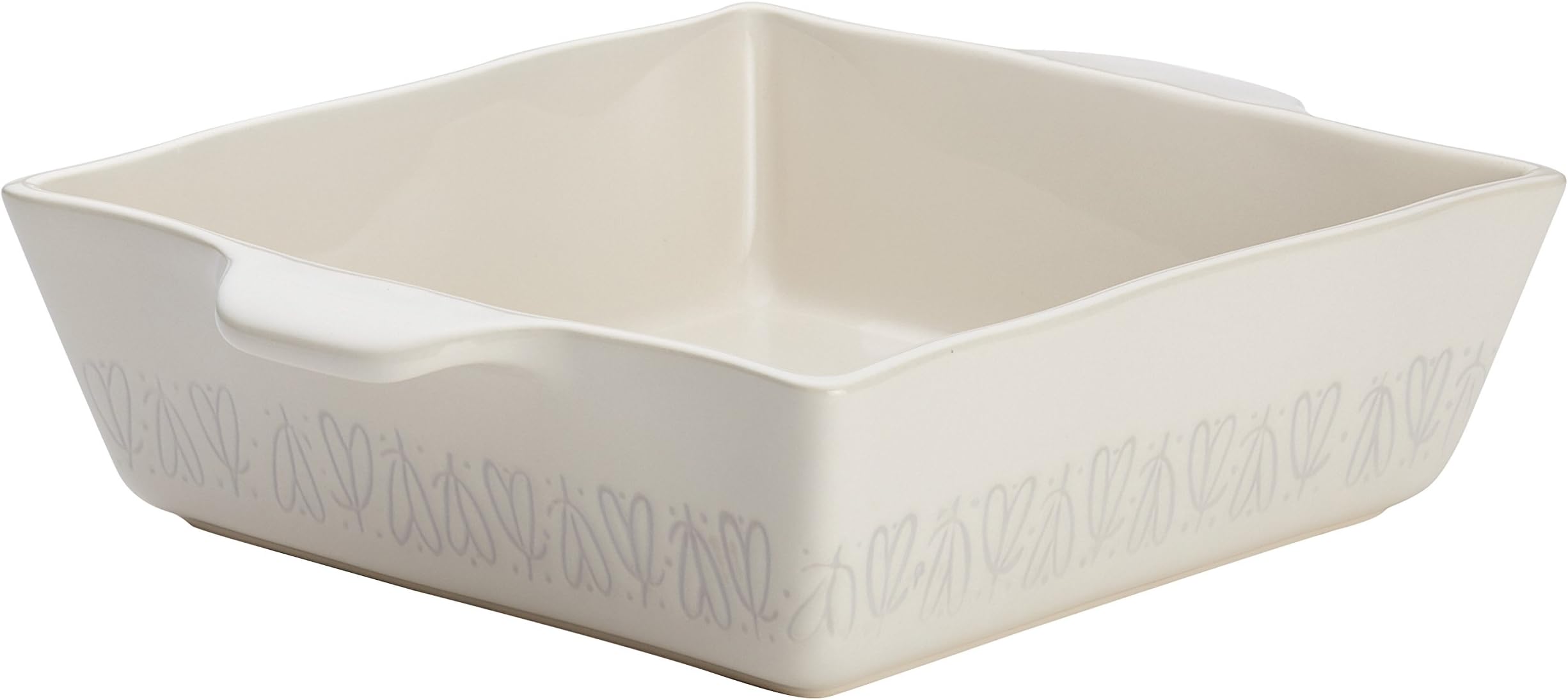 Ayesha Curry Ceramics Bakeware / Lasagna Pan / Baker, Square - 8 Inch, French Vanilla