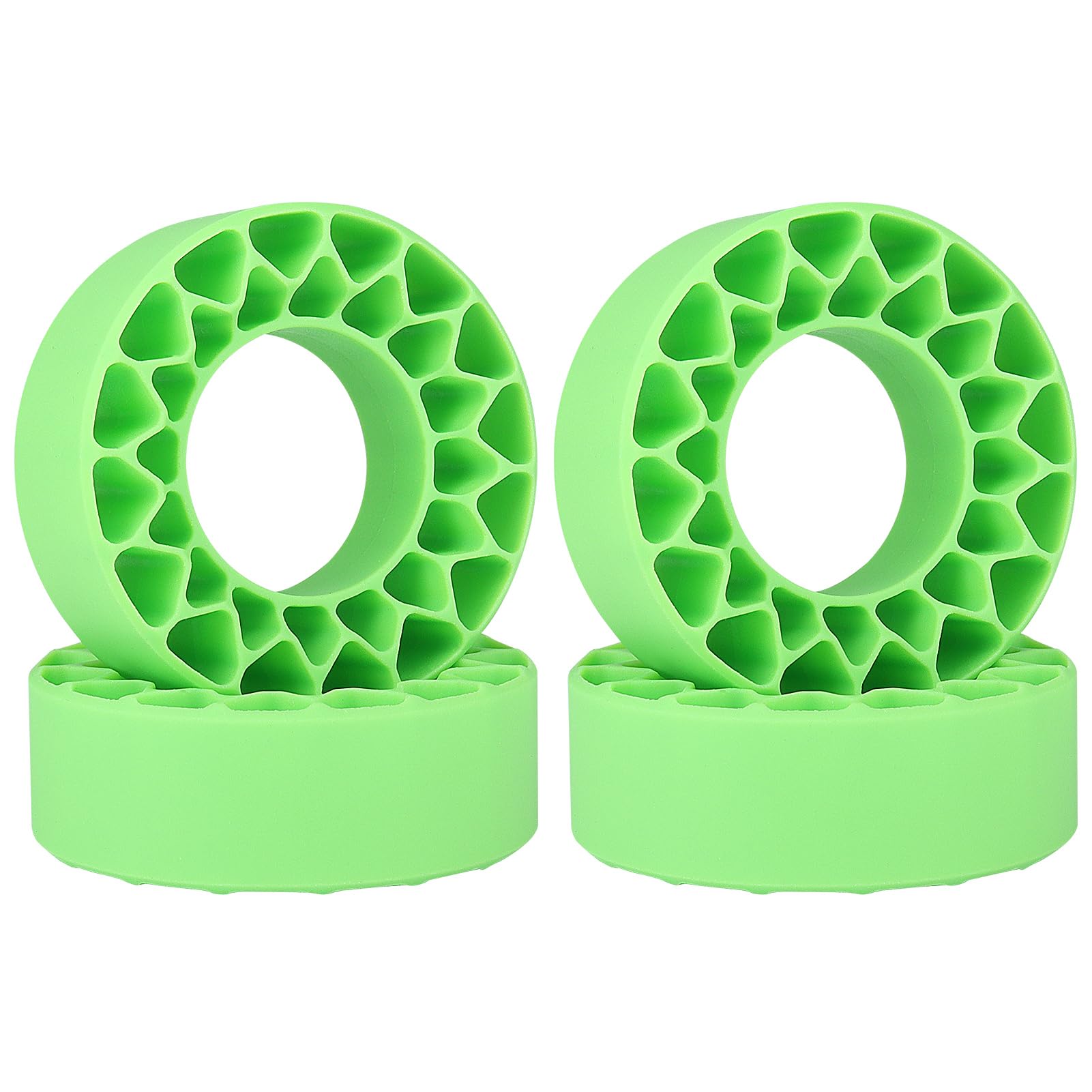 HobbyPark 1.0 Tires Silicone Inserts Foam fit 56-58mm*24mm for 1/18 1/24 Scale RC Crawler Truck, Super Soft, 4pcs (Green)