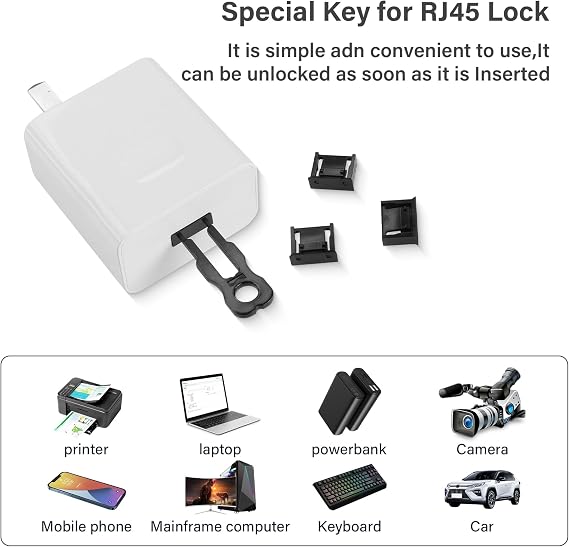 GINTOOYUN USB Port Lock Removable USB -A Port Blocker with 2 Key and 10 USB Lock for PC,Laptop & Protect Information Security,Dust &Moisture Resistant Shield (Black)