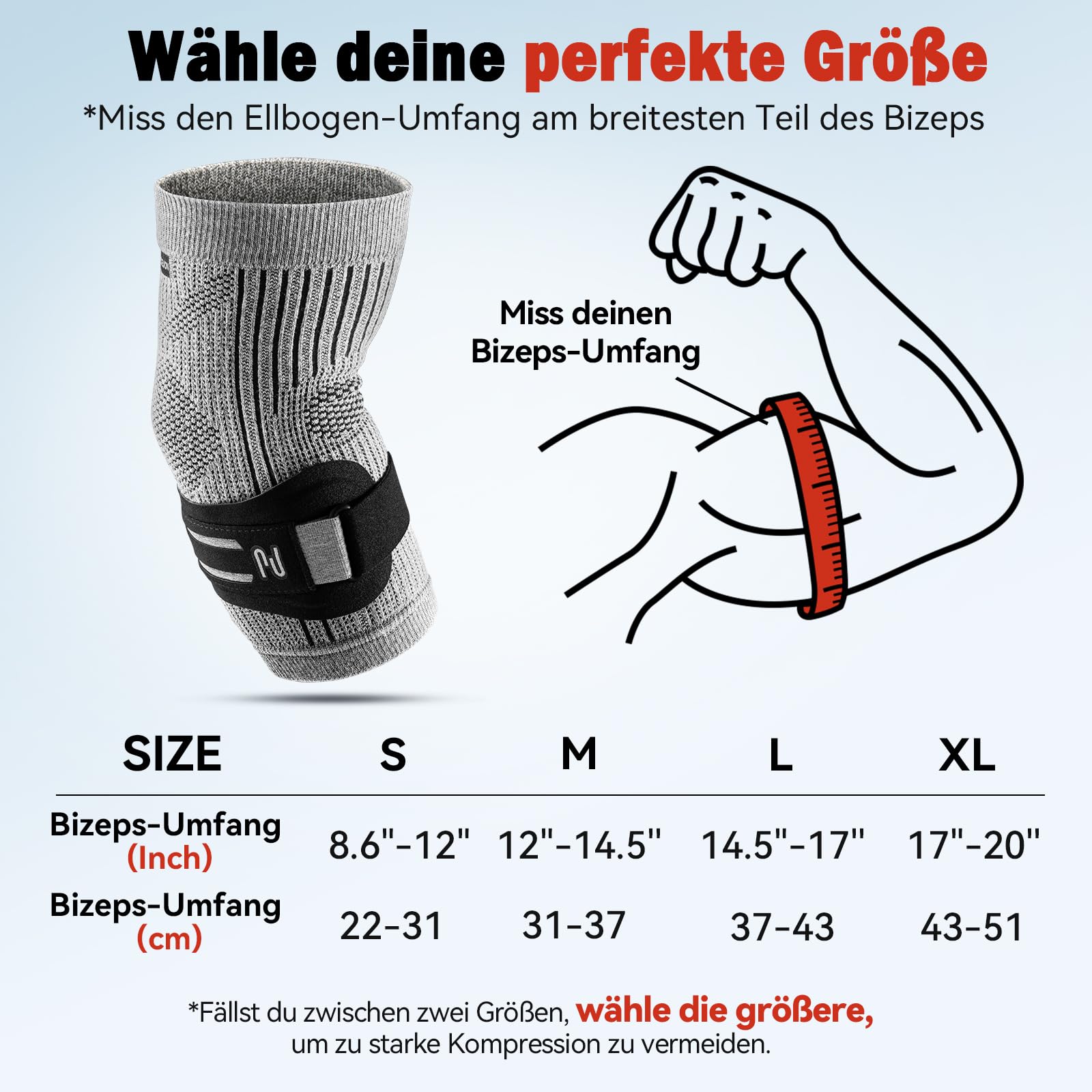 ZOELION Tutore per gomito a doppio supporto con fascia in silicone mirata e cuscinetto in gel, bendaggio per braccio del tennis, gomito da golf, tendinite, sport (grigio, M)