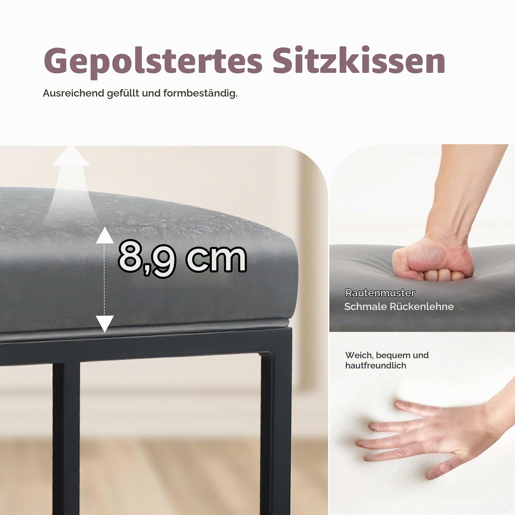 ALPHA HOME Barhocker, Counter Höhe Barhocker mit Fußstütze