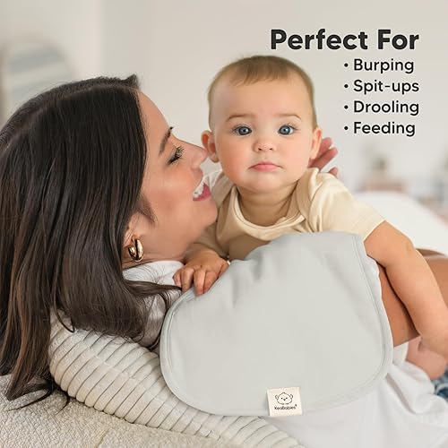 Vista 41 de Paños orgánicos para eructos para bebés niños y niñas, paquete de 5 paños de algodón súper absorbentes para bebés, trapos suaves y afelpados