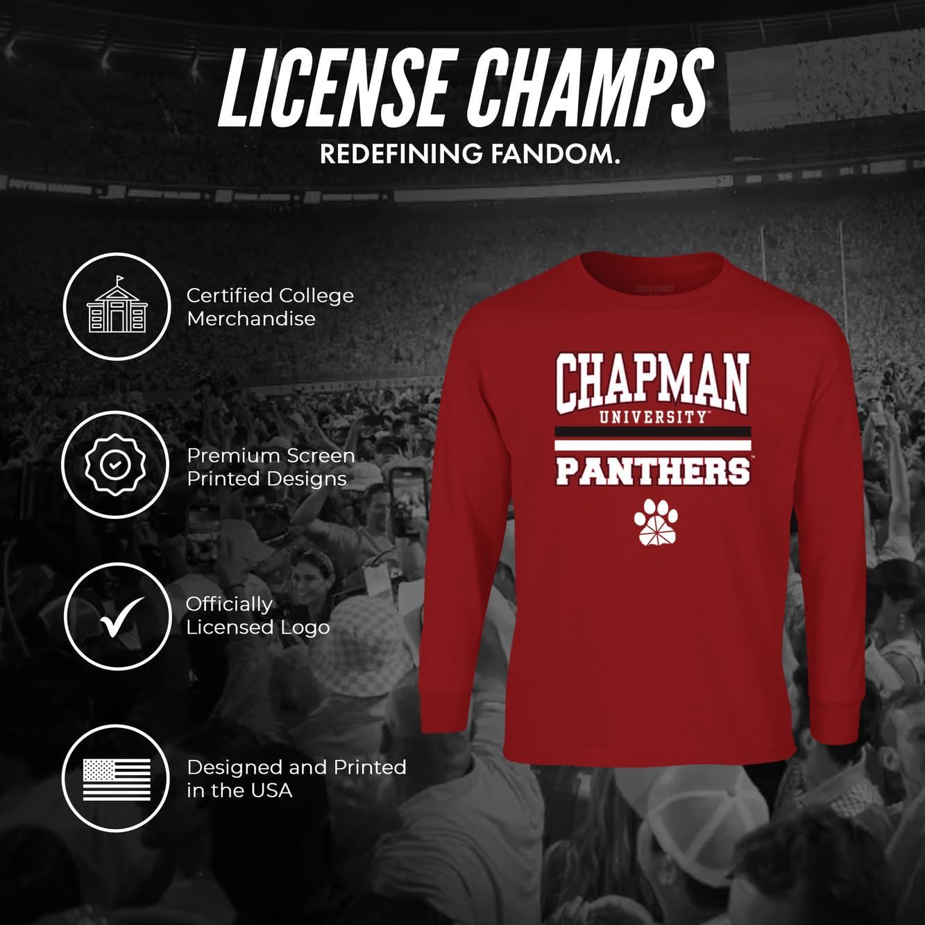 Long Sleeve T-Shirt | Official College Game Day Merchandise | Mens Womens Adult Cotton | Team Icon Design