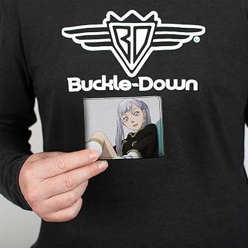 Buckle-Down Crunchyroll Wallet, Bifold, Black Clover Asta Yami and Noelle Group Pose Gray, Vegan Leather