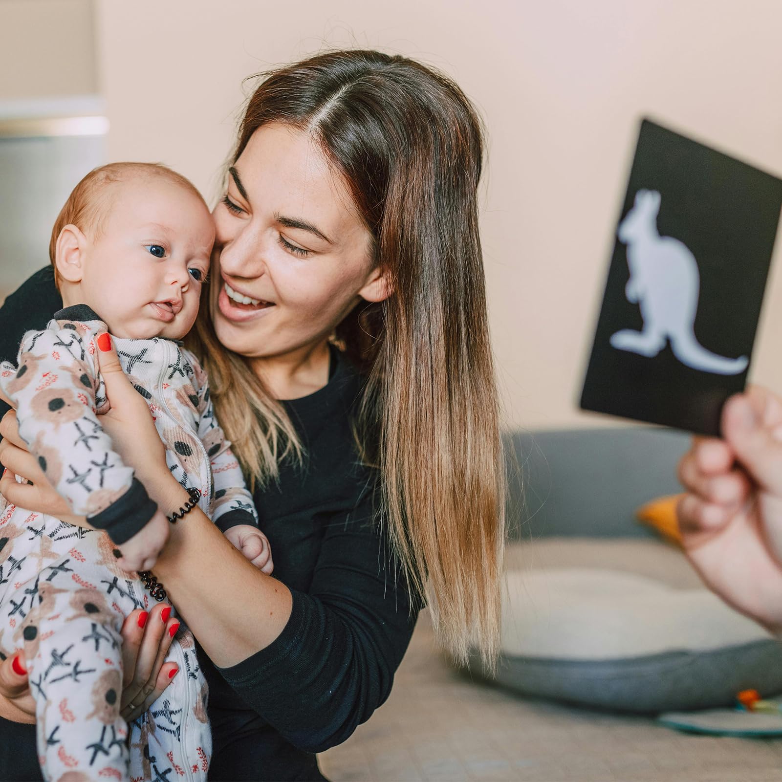 Jeu de stimulation visuelle pour bébé - Cartes flash noir et blanc à contraste élevé, jouet éducatif pour enfants | Offre spéciale Jeu de stimulation visuelle pour bébé - Cartes flash noir et blanc à contraste élevé, jouet éducatif pour enfants | Offre spéciale