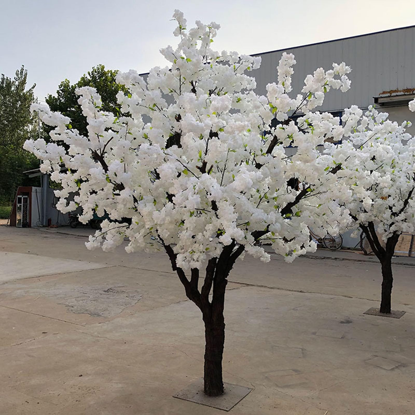 White Cherry Blossom Tree Artificial Flowers - Indoor/Outdoor Hotel Decor | Indoor/Outdoor Wedding Decoration - Bedroom Tree(1.8 * 1.5m)