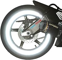 Vista 10 de customTAYLOR33 (Todas las Vehículos Cintas de Seguridad Reflectantes de Alta Intensidad para Llantas, Blancas/Plateadas/Cromadas
