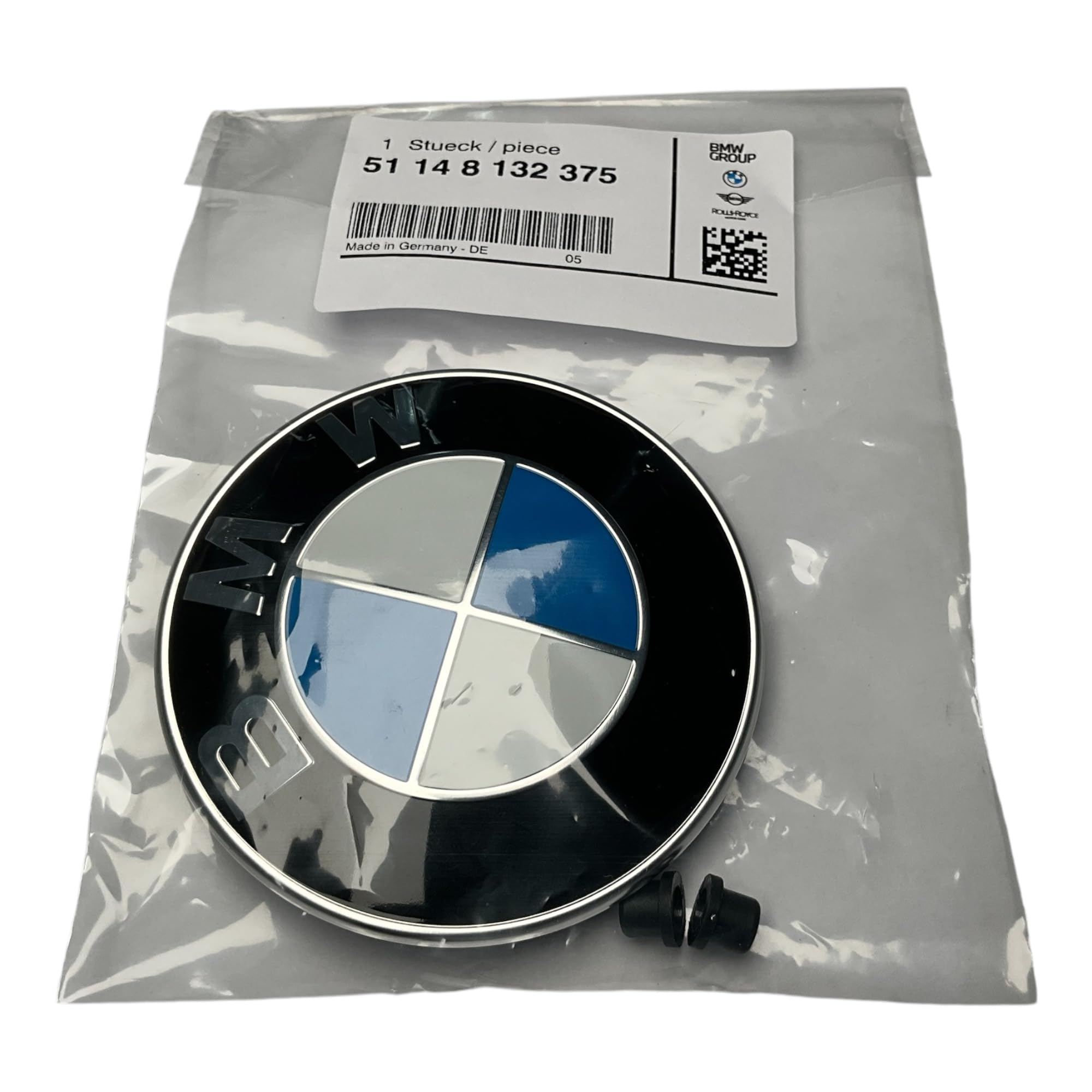 Logo originale BMW per cofano con gommini per serie 1 3 4 5 6 7 X1 X3 X4 X5 Z4
