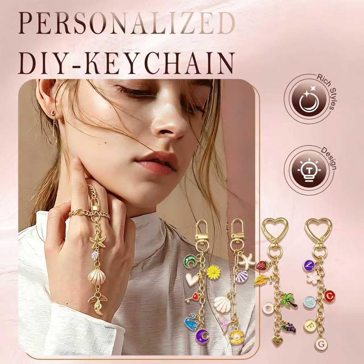 BORUTO Keychain Making Kit, 514Pcs DIY Craft Supplies with Charms, Hooks, Jump Rings, Lobster Clasps, Chains and Tools for Custom Keychains and Bag Charms