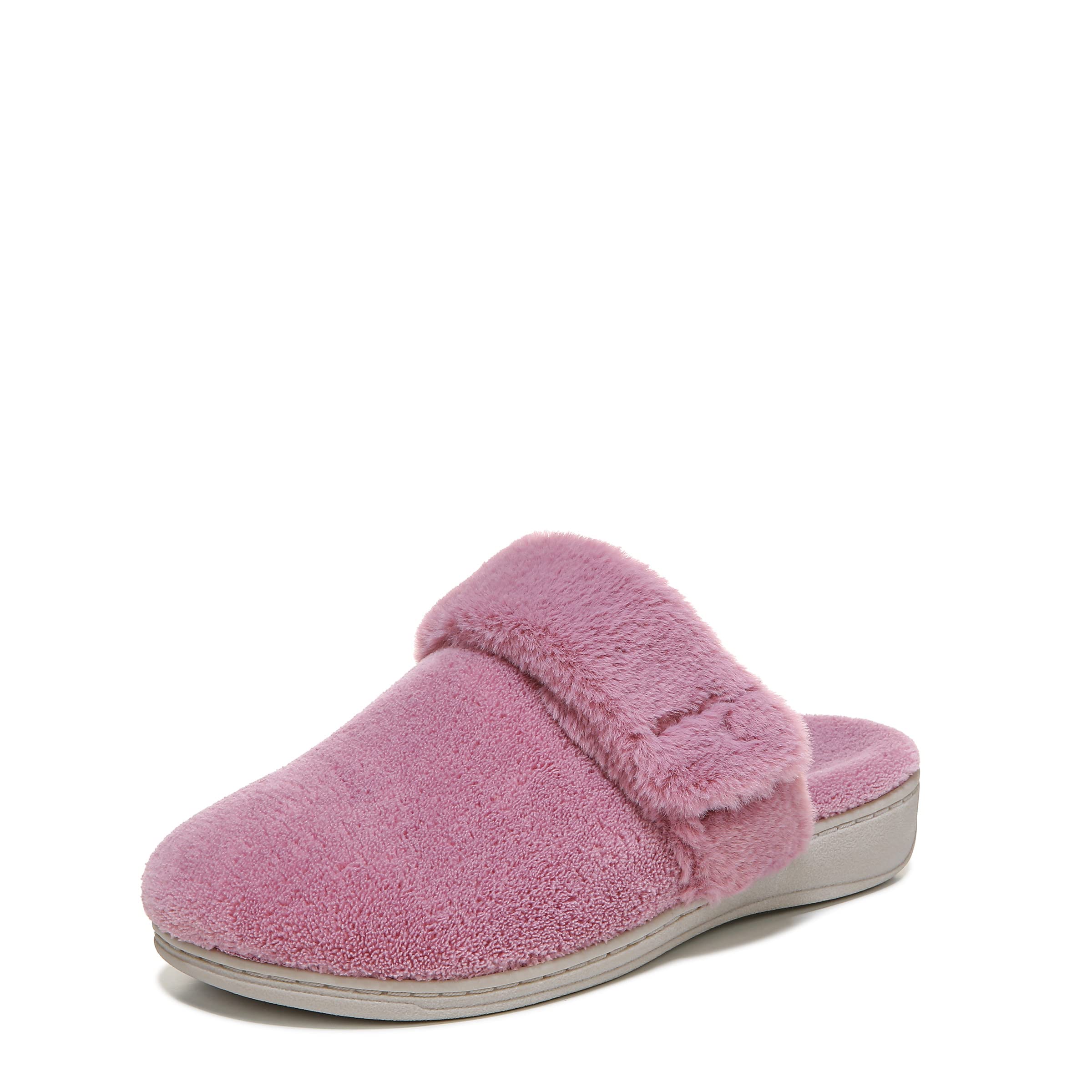 Vionic Women's Indulge Marielle Mule Slipper- Comfortable Spa House Slippers That Include Three-Zone Comfort with Orthotic Insole Arch Support, Soft House Shoes for Ladies