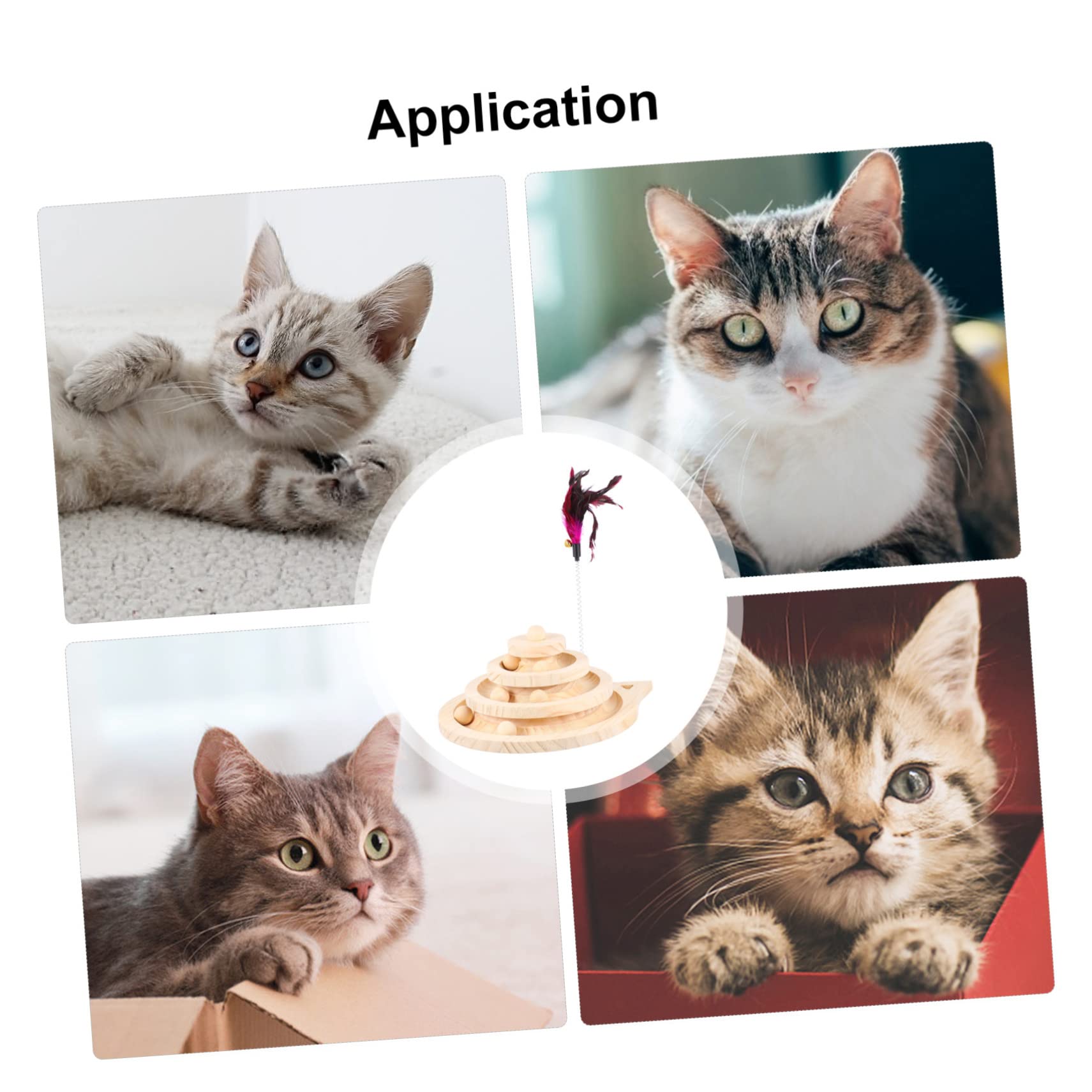 UPKOCH Toy pour Chaton avec Circuit Tournant à Couches et Billes Interactif pour Chat Favorise et Amusement des Félins
