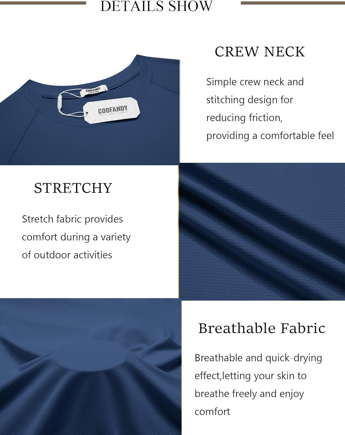 COOFANDY Mens Swim Shirt UPF 50+ Rash Guard Beach Tshirt Workout Quick Dry T Shirts for Running, Surfing and Hiking