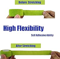 Vista 38 de Baisunt Paquete de 6 vendajes cohesivos de 1 pulgada, cinta autoadhesiva autoadhesiva autoadhesiva transpirable para muñeca, tobillo, deportes